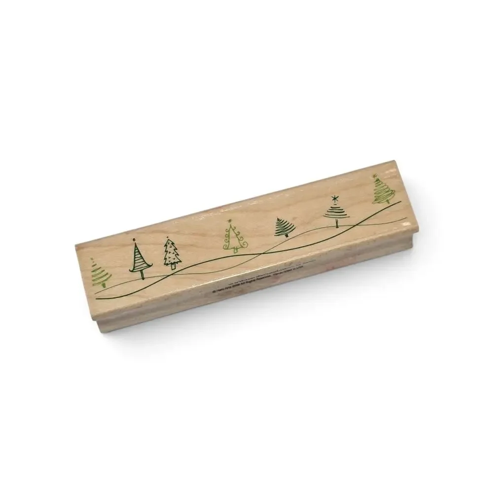 Hero Arts Rubber Stamp F4238 Wavy Trees Christmas Holiday Border Card Making